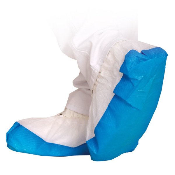 HYGOSTAR® Safe Überschuhe, 2860, 4015544286007, 1 Packung = 50 Stück, 41 cm, weiß-blau