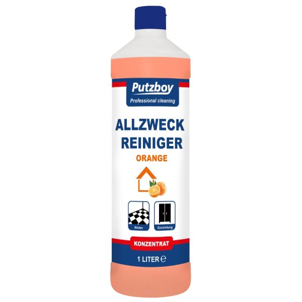 POLIBOY Putzboy Allzweckreiniger Orange, Konzentrat, 1400501, 4016100140504, 1 Liter