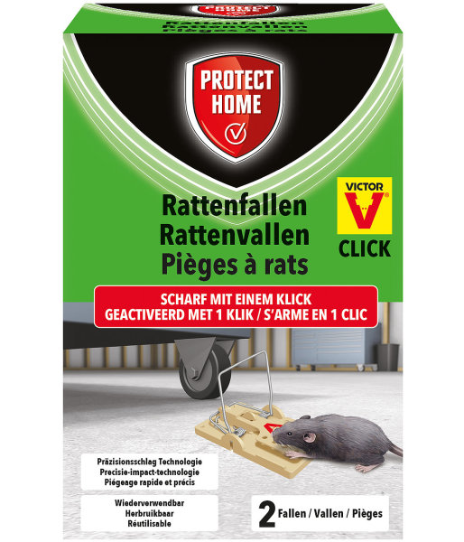 SBM Protect Home Rattenfallen Click, 86600709, 3664715028680, 1 Packung = 2 Stück