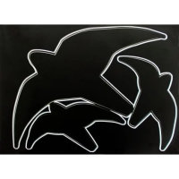 Greifvogel-Silhouetten schwarz, Aufkleber, 3 Motive im Set