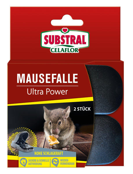 Substral® Celaflor® Mausefalle Ultra Power, 25860, 4062700625088, 1 Packung = 2 Fallen