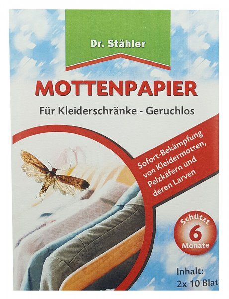 Dr. Stähler Mottenpapier, 2 x 10 Blatt