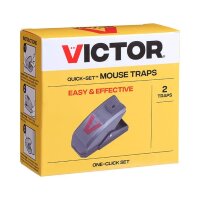 Victor® Quick Set Schlagfalle für Mäuse, M137B, 072868234576, 1 Packung = 2 Fallen