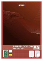 STYLEX® Briefblock 40026, DIN A5, kariert, 1 Block =...