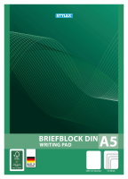 STYLEX® Briefblock 40027, DIN A5, blanko, 1 Block =...