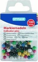STYLEX® Markiernadeln 24475, farbig sortiert, 1...