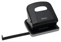 STYLEX® Bürolocher mit Ansatzschiene, schwarz oder weiß