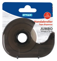 STYLEX® Klebefilm-Handabroller inkl. 1 Rolle Klebefilm, transparent