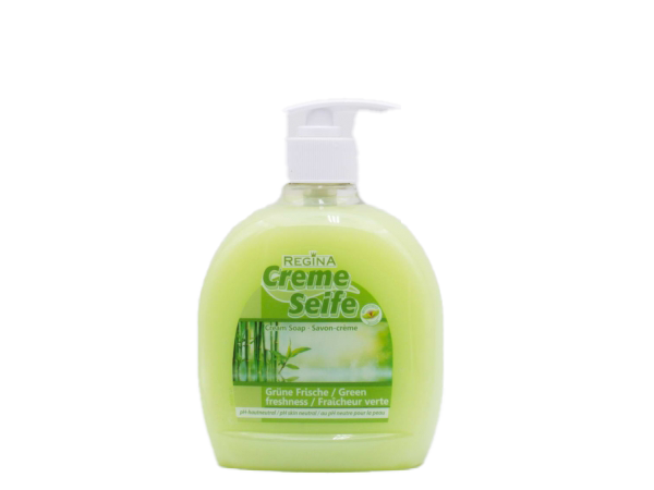 REGINA Hautschutz und Reinigung Creme-Seife, 500 ml, Grüne Frische