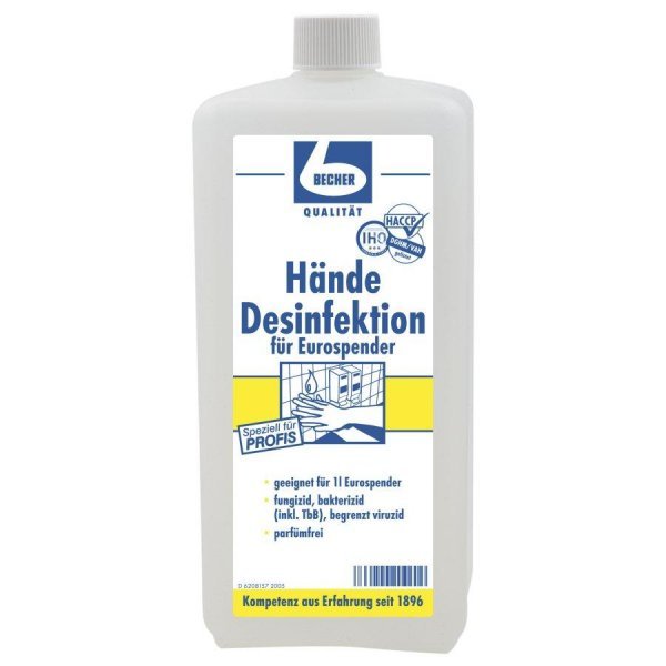 Dr. Becher Hände Desinfektion, 1462000, 4000602004624, 1 Liter