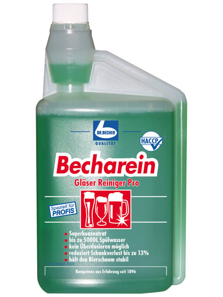 Dr. Becher Becharein Gläser Reiniger, 1126000, 4000602001265, 1 Liter